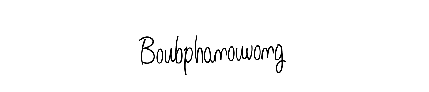 Boubphanouvong stylish signature style. Best Handwritten Sign (Angelique-Rose-font-FFP) for my name. Handwritten Signature Collection Ideas for my name Boubphanouvong. Boubphanouvong signature style 5 images and pictures png