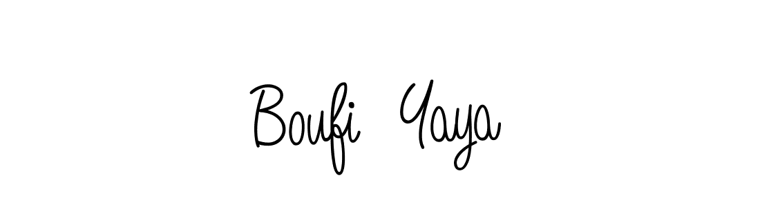 Also You can easily find your signature by using the search form. We will create Boufi  Yaya name handwritten signature images for you free of cost using Angelique-Rose-font-FFP sign style. Boufi  Yaya signature style 5 images and pictures png