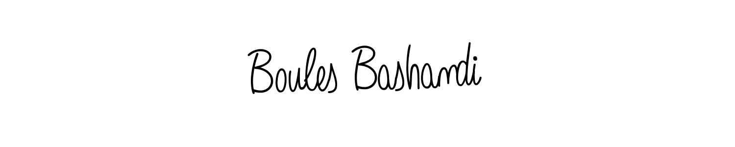 Use a signature maker to create a handwritten signature online. With this signature software, you can design (Angelique-Rose-font-FFP) your own signature for name Boules Bashandi. Boules Bashandi signature style 5 images and pictures png