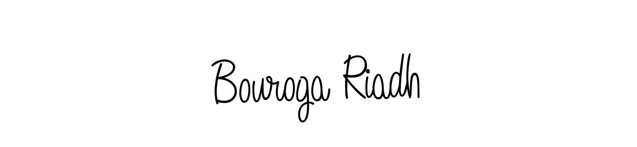 Create a beautiful signature design for name Bouroga Riadh. With this signature (Angelique-Rose-font-FFP) fonts, you can make a handwritten signature for free. Bouroga Riadh signature style 5 images and pictures png