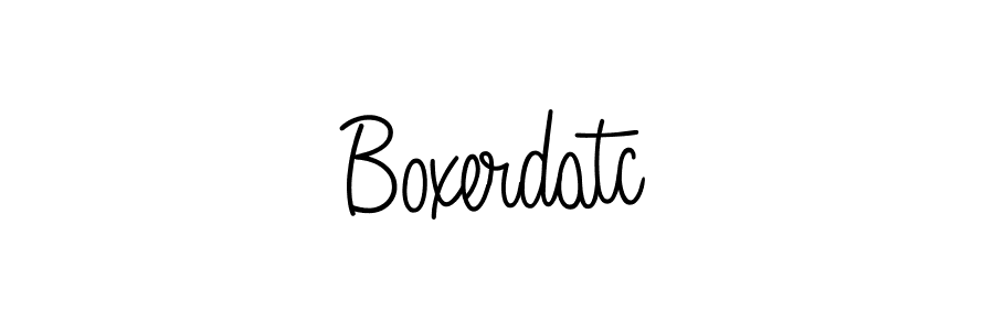 How to make Boxerdatc signature? Angelique-Rose-font-FFP is a professional autograph style. Create handwritten signature for Boxerdatc name. Boxerdatc signature style 5 images and pictures png