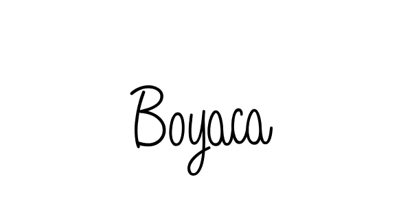 Use a signature maker to create a handwritten signature online. With this signature software, you can design (Angelique-Rose-font-FFP) your own signature for name Boyaca. Boyaca signature style 5 images and pictures png