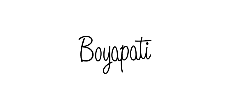 Make a beautiful signature design for name Boyapati. With this signature (Angelique-Rose-font-FFP) style, you can create a handwritten signature for free. Boyapati signature style 5 images and pictures png