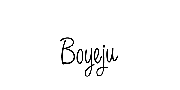 Use a signature maker to create a handwritten signature online. With this signature software, you can design (Angelique-Rose-font-FFP) your own signature for name Boyeju. Boyeju signature style 5 images and pictures png