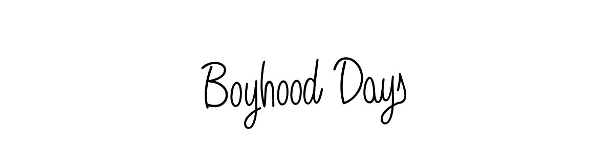 Make a beautiful signature design for name Boyhood Days. With this signature (Angelique-Rose-font-FFP) style, you can create a handwritten signature for free. Boyhood Days signature style 5 images and pictures png