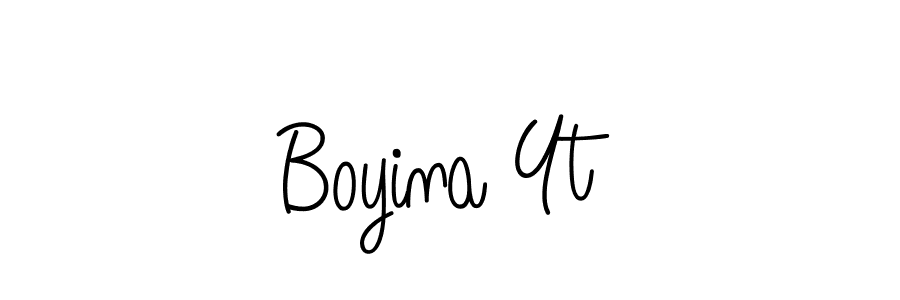 You should practise on your own different ways (Angelique-Rose-font-FFP) to write your name (Boyina Yt) in signature. don't let someone else do it for you. Boyina Yt signature style 5 images and pictures png