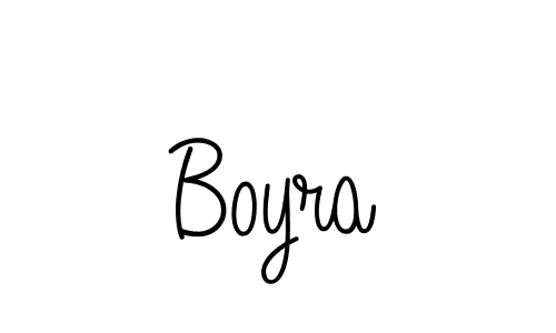 Use a signature maker to create a handwritten signature online. With this signature software, you can design (Angelique-Rose-font-FFP) your own signature for name Boyra. Boyra signature style 5 images and pictures png