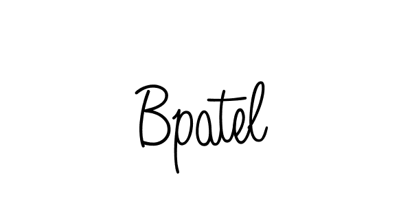 Use a signature maker to create a handwritten signature online. With this signature software, you can design (Angelique-Rose-font-FFP) your own signature for name Bpatel. Bpatel signature style 5 images and pictures png