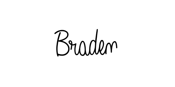 You should practise on your own different ways (Angelique-Rose-font-FFP) to write your name (Braden) in signature. don't let someone else do it for you. Braden signature style 5 images and pictures png