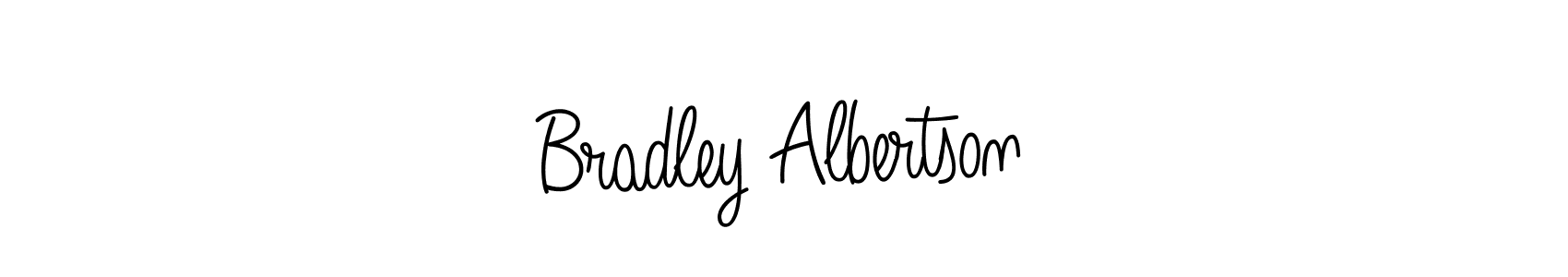 You should practise on your own different ways (Angelique-Rose-font-FFP) to write your name (Bradley Albertson) in signature. don't let someone else do it for you. Bradley Albertson signature style 5 images and pictures png