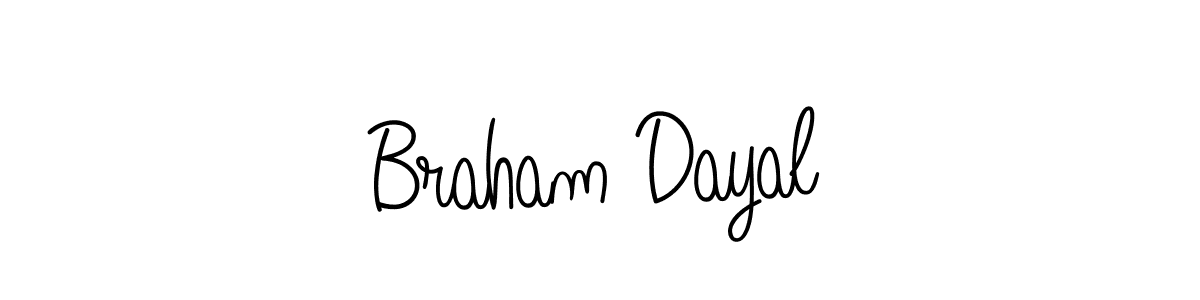 Design your own signature with our free online signature maker. With this signature software, you can create a handwritten (Angelique-Rose-font-FFP) signature for name Braham Dayal. Braham Dayal signature style 5 images and pictures png
