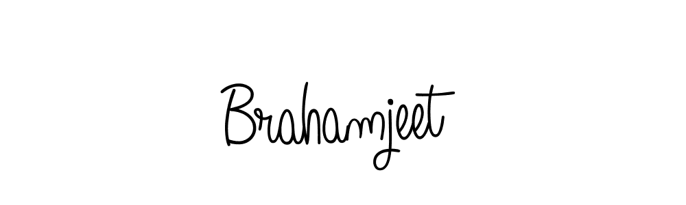 Create a beautiful signature design for name Brahamjeet. With this signature (Angelique-Rose-font-FFP) fonts, you can make a handwritten signature for free. Brahamjeet signature style 5 images and pictures png