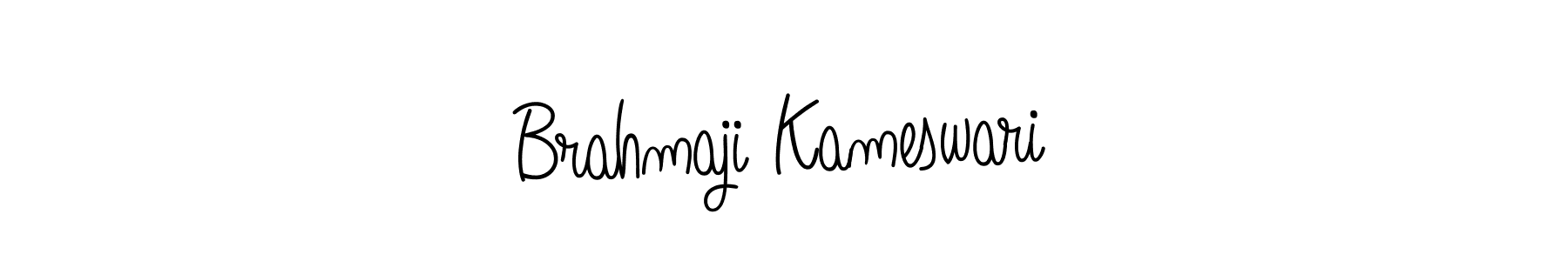 The best way (Angelique-Rose-font-FFP) to make a short signature is to pick only two or three words in your name. The name Brahmaji Kameswari include a total of six letters. For converting this name. Brahmaji Kameswari signature style 5 images and pictures png