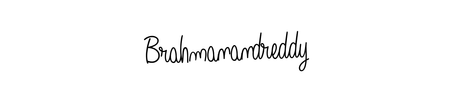 How to make Brahmanandreddy name signature. Use Angelique-Rose-font-FFP style for creating short signs online. This is the latest handwritten sign. Brahmanandreddy signature style 5 images and pictures png