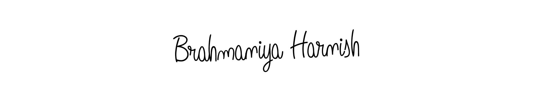 Use a signature maker to create a handwritten signature online. With this signature software, you can design (Angelique-Rose-font-FFP) your own signature for name Brahmaniya Harnish. Brahmaniya Harnish signature style 5 images and pictures png