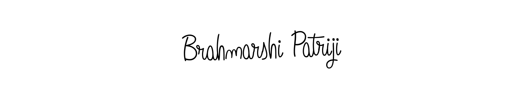 You should practise on your own different ways (Angelique-Rose-font-FFP) to write your name (Brahmarshi Patriji) in signature. don't let someone else do it for you. Brahmarshi Patriji signature style 5 images and pictures png