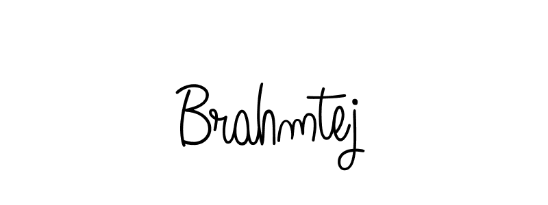 How to make Brahmtej name signature. Use Angelique-Rose-font-FFP style for creating short signs online. This is the latest handwritten sign. Brahmtej signature style 5 images and pictures png