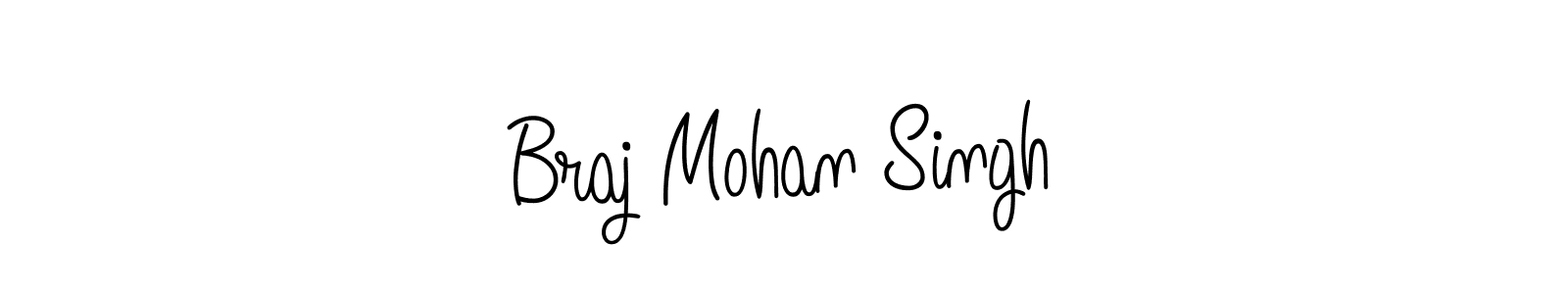 How to make Braj Mohan Singh name signature. Use Angelique-Rose-font-FFP style for creating short signs online. This is the latest handwritten sign. Braj Mohan Singh signature style 5 images and pictures png