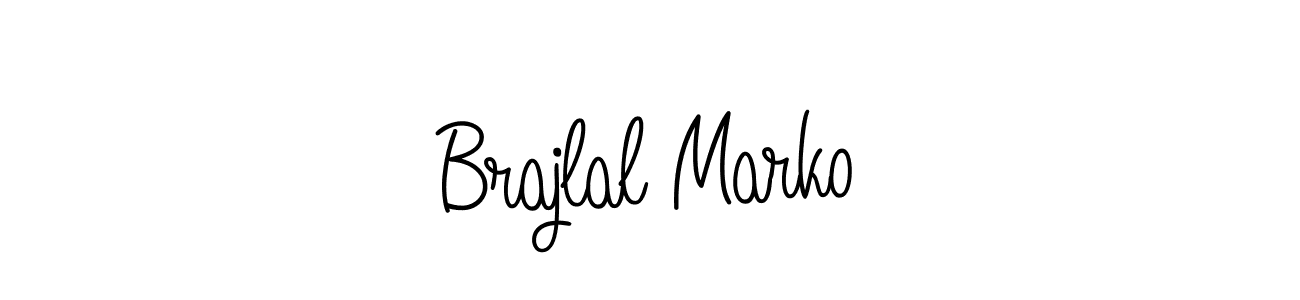 How to make Brajlal Marko name signature. Use Angelique-Rose-font-FFP style for creating short signs online. This is the latest handwritten sign. Brajlal Marko signature style 5 images and pictures png