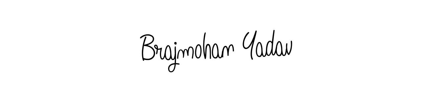 Make a beautiful signature design for name Brajmohan Yadav. With this signature (Angelique-Rose-font-FFP) style, you can create a handwritten signature for free. Brajmohan Yadav signature style 5 images and pictures png