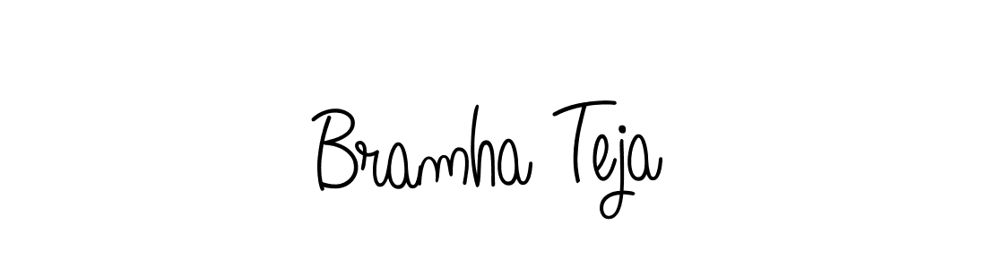 Design your own signature with our free online signature maker. With this signature software, you can create a handwritten (Angelique-Rose-font-FFP) signature for name Bramha Teja. Bramha Teja signature style 5 images and pictures png