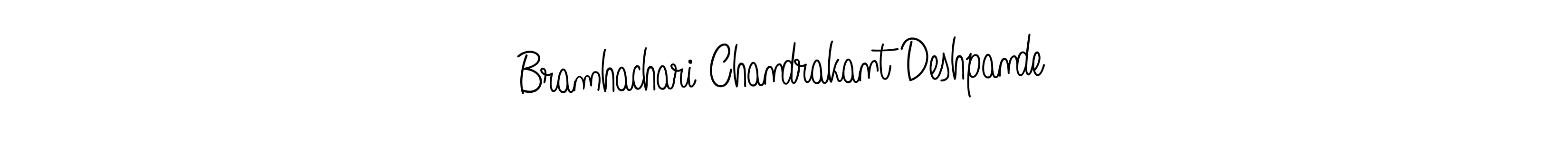 Make a beautiful signature design for name Bramhachari Chandrakant Deshpande. With this signature (Angelique-Rose-font-FFP) style, you can create a handwritten signature for free. Bramhachari Chandrakant Deshpande signature style 5 images and pictures png