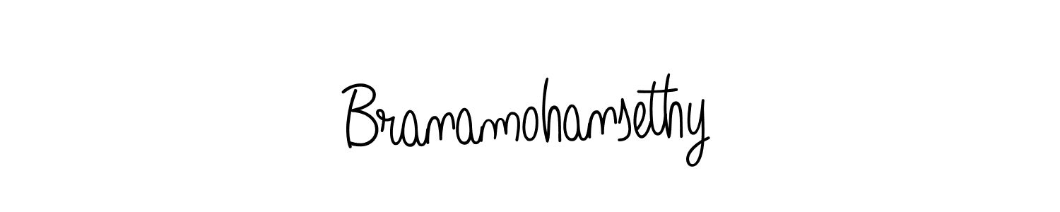 Create a beautiful signature design for name Branamohansethy. With this signature (Angelique-Rose-font-FFP) fonts, you can make a handwritten signature for free. Branamohansethy signature style 5 images and pictures png