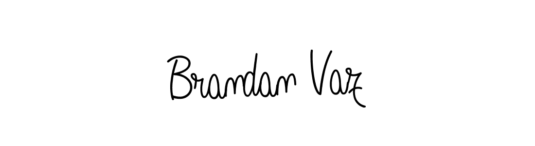 The best way (Angelique-Rose-font-FFP) to make a short signature is to pick only two or three words in your name. The name Brandan Vaz include a total of six letters. For converting this name. Brandan Vaz signature style 5 images and pictures png