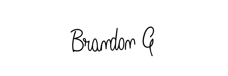 You should practise on your own different ways (Angelique-Rose-font-FFP) to write your name (Brandon G) in signature. don't let someone else do it for you. Brandon G signature style 5 images and pictures png