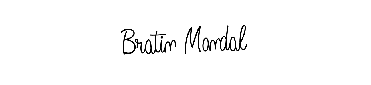 The best way (Angelique-Rose-font-FFP) to make a short signature is to pick only two or three words in your name. The name Bratin Mondal include a total of six letters. For converting this name. Bratin Mondal signature style 5 images and pictures png