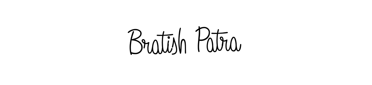 Bratish Patra stylish signature style. Best Handwritten Sign (Angelique-Rose-font-FFP) for my name. Handwritten Signature Collection Ideas for my name Bratish Patra. Bratish Patra signature style 5 images and pictures png