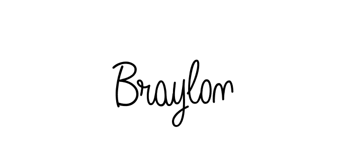 Make a beautiful signature design for name Braylon. With this signature (Angelique-Rose-font-FFP) style, you can create a handwritten signature for free. Braylon signature style 5 images and pictures png