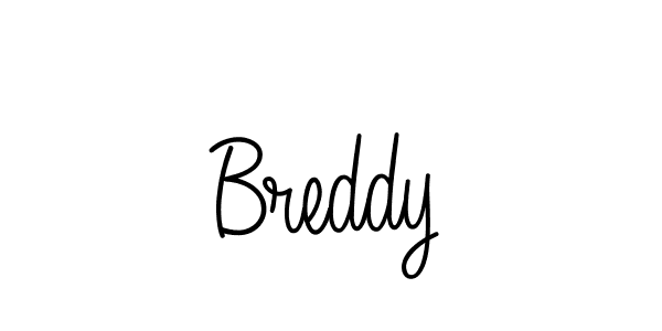 How to make Breddy name signature. Use Angelique-Rose-font-FFP style for creating short signs online. This is the latest handwritten sign. Breddy signature style 5 images and pictures png