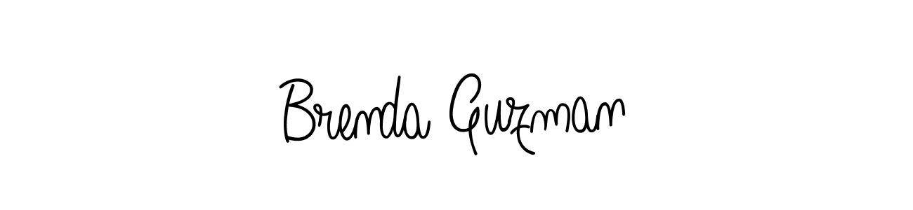 You should practise on your own different ways (Angelique-Rose-font-FFP) to write your name (Brenda Guzman) in signature. don't let someone else do it for you. Brenda Guzman signature style 5 images and pictures png