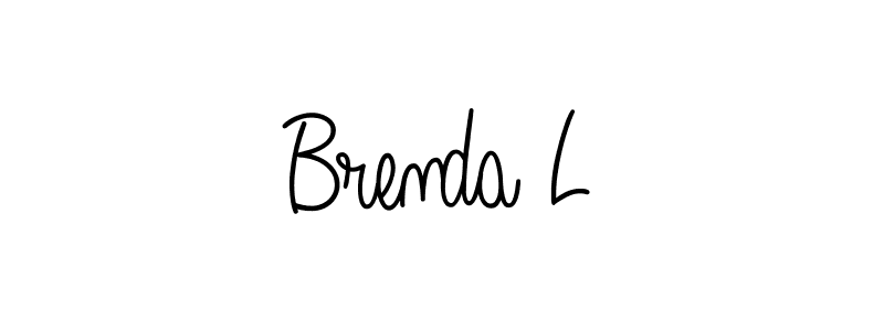 How to make Brenda L name signature. Use Angelique-Rose-font-FFP style for creating short signs online. This is the latest handwritten sign. Brenda L signature style 5 images and pictures png