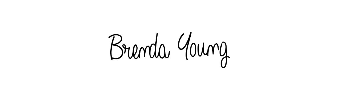 Brenda Young stylish signature style. Best Handwritten Sign (Angelique-Rose-font-FFP) for my name. Handwritten Signature Collection Ideas for my name Brenda Young. Brenda Young signature style 5 images and pictures png