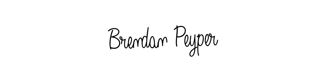 You should practise on your own different ways (Angelique-Rose-font-FFP) to write your name (Brendan Peyper) in signature. don't let someone else do it for you. Brendan Peyper signature style 5 images and pictures png