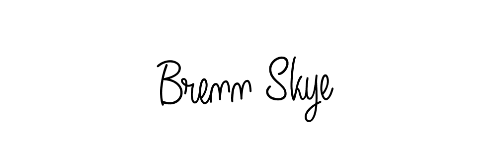 You should practise on your own different ways (Angelique-Rose-font-FFP) to write your name (Brenn Skye) in signature. don't let someone else do it for you. Brenn Skye signature style 5 images and pictures png