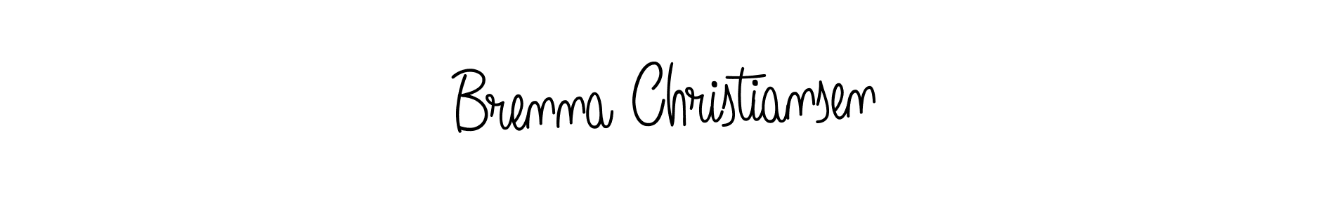 Brenna Christiansen stylish signature style. Best Handwritten Sign (Angelique-Rose-font-FFP) for my name. Handwritten Signature Collection Ideas for my name Brenna Christiansen. Brenna Christiansen signature style 5 images and pictures png