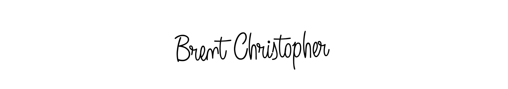 You should practise on your own different ways (Angelique-Rose-font-FFP) to write your name (Brent Christopher) in signature. don't let someone else do it for you. Brent Christopher signature style 5 images and pictures png