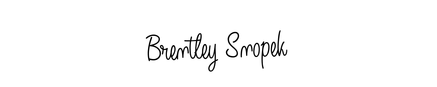 Make a beautiful signature design for name Brentley Snopek. With this signature (Angelique-Rose-font-FFP) style, you can create a handwritten signature for free. Brentley Snopek signature style 5 images and pictures png