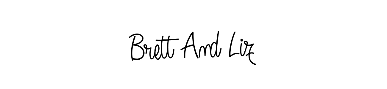 Use a signature maker to create a handwritten signature online. With this signature software, you can design (Angelique-Rose-font-FFP) your own signature for name Brett And Liz. Brett And Liz signature style 5 images and pictures png