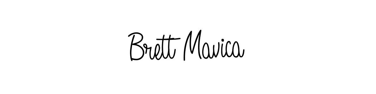 You should practise on your own different ways (Angelique-Rose-font-FFP) to write your name (Brett Mavica) in signature. don't let someone else do it for you. Brett Mavica signature style 5 images and pictures png