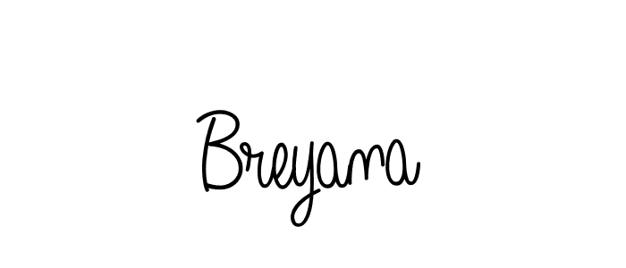 Create a beautiful signature design for name Breyana. With this signature (Angelique-Rose-font-FFP) fonts, you can make a handwritten signature for free. Breyana signature style 5 images and pictures png
