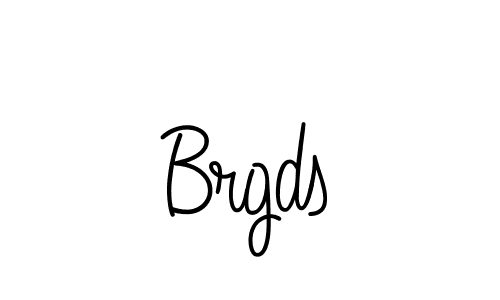 Make a beautiful signature design for name Brgds. With this signature (Angelique-Rose-font-FFP) style, you can create a handwritten signature for free. Brgds signature style 5 images and pictures png