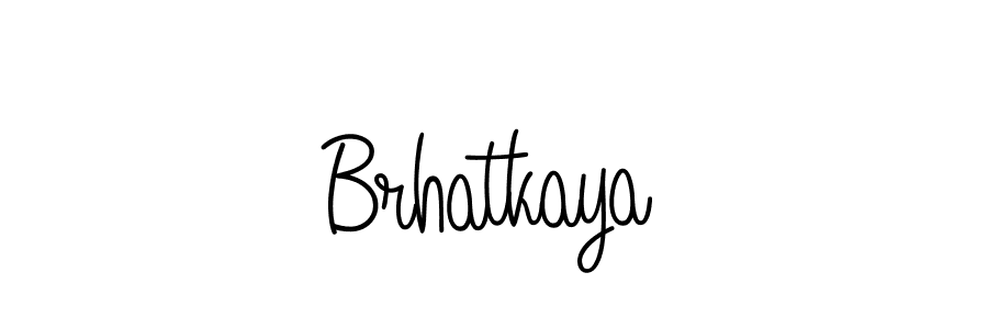 Use a signature maker to create a handwritten signature online. With this signature software, you can design (Angelique-Rose-font-FFP) your own signature for name Brhatkaya. Brhatkaya signature style 5 images and pictures png