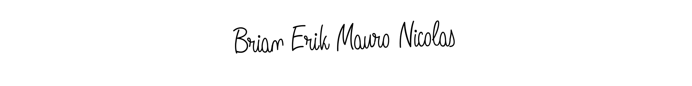 if you are searching for the best signature style for your name Brian Erik Mauro Nicolas. so please give up your signature search. here we have designed multiple signature styles  using Angelique-Rose-font-FFP. Brian Erik Mauro Nicolas signature style 5 images and pictures png