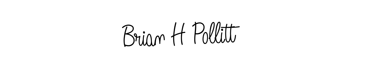 How to make Brian H Pollitt name signature. Use Angelique-Rose-font-FFP style for creating short signs online. This is the latest handwritten sign. Brian H Pollitt signature style 5 images and pictures png