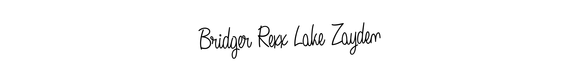 Make a beautiful signature design for name Bridger Rexx Lake Zayden. Use this online signature maker to create a handwritten signature for free. Bridger Rexx Lake Zayden signature style 5 images and pictures png