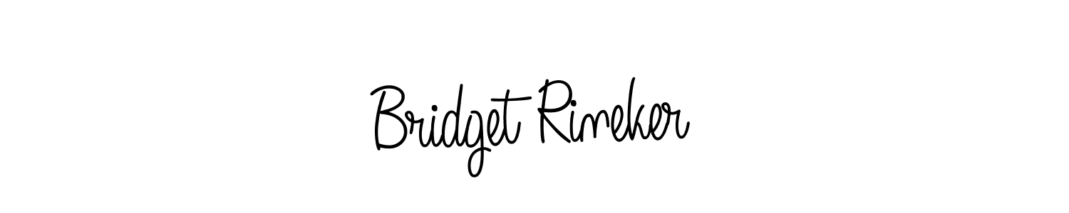 The best way (Angelique-Rose-font-FFP) to make a short signature is to pick only two or three words in your name. The name Bridget Rineker include a total of six letters. For converting this name. Bridget Rineker signature style 5 images and pictures png